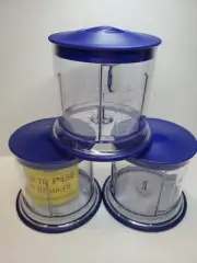 3 Ninja Master Prep Blender Replacement Part Work Bowls 2c Blue Lid 16oz QB900B