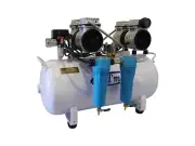 New 2 HP, 12 Gallon, Noiseless & Oil Free Dental Air Compressor w/ dryer 110v