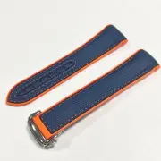 For Omega Seamaster Planet Ocean 20 21 22mm Orange Blue Rubber WatchBand Strap