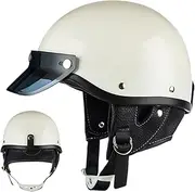 Open Face Motorcycle Helmets, Half Face Helmet - Cruiser Motorcycle Helmet - Stylish Protective Open-face Cap for Sport Riding Track Highway Urban Commuting