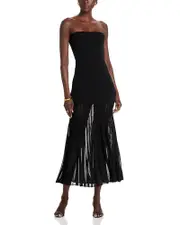 Michael Michael Kors Tube Top Sheer Maxi Dress