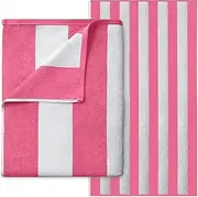 GC GAVENO CAVAILIA Microfiber Beach Towel Large - Super Absorbent Sand Free Beach Towels - Extra Large Beach Towel for Adults (100x200 cm) - Soft, Compact, Lightweight (1 Piece) - Pink
