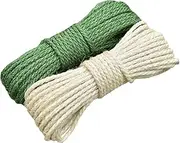 VERDANVERSE 2Pcs Natural Cat Scratching Rope Durable Multi Strand Weaving for DIY Cat Scratching Posts