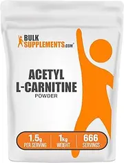 BulkSupplements.com Acetyl L-Carnitine Powder - ALCAR HCl, Carnitine Supplement, Acetyl L-Carnitine 1000mg - ALCAR Powder, Unflavored & Gluten Free, 1000mg per Serving, 5kg (11 lbs)
