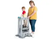 Simplay3 418070-12 Toddler Tower Adjustable Stool (Gray)