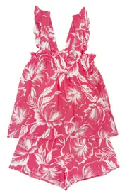 Feather 4 Arrow Kids' Escape Cotton Gauze Tank & Shorts Set in Hot Coral at Nordstrom, Size 4-5