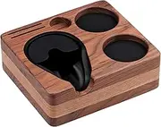 Normcore Tamping Station, Natural Walnut Espresso Tamping Mat, Wooden Compact Coffee Tool Organizer for 58mm Portafilter, Tamper, Distributor, Puck Screen and Portafilter, Genuine American Walnut Wood