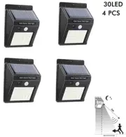 4 Solar LED Light Outdoor Waterproof Lamp PIR Motion Sensor LED Wall Lights