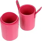 DRESSOOS Pu Leather Makeup Brush Box Travel Storage Bucket Stylish Organize Brush Container for Home