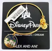 New Disney Parks Alex and Ani Haunted Mansion Singing Busts Gold Bracelet