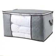 Quilted Storage Box with Zipper & Handles