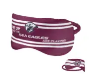 NRL Sleep Mask - Manly Sea Eagles - Reversible - Washable - One Size