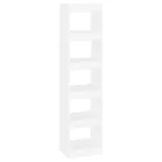 vidaXL Book Cabinet/Room Divider White Storage Cabinet Bookcase Shelf Rack