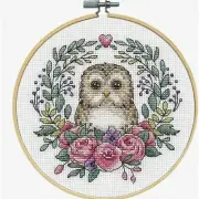 WhimsiStitch Owl Delight Cross Stitch Kit - Create a Hoot-worthy Masterpiece!