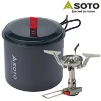 在飛比找蝦皮商城優惠-SOTO 攻頂爐組/登山瓦斯爐+鍋具組 SOD-320PC