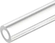 uxcell Acrylic Pipe Clear Rigid Round Plastic Tube 8mm ID 14mm OD 10" for Lamps and Lanterns, Water Cooling System
