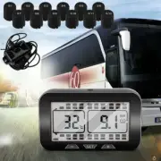 Real time TPMS Solar Tyre Pressure Monitor System for Truck RV Trailer 12 Sensor