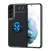 For Samsung Galaxy S22+ Plus 5G Case, Ring Holder Shielding Cover, Black+Blue