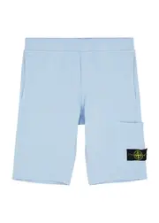 Stone Island Kids Logo Cotton Shorts (14 Years) - Blue - 14YR (14 Years) 14YR (14 years)