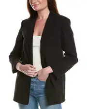 Theory Linen Rolled Sleeve Shawl Blazer