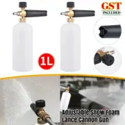 1L Adjustable Snow Foam Lance Cannon Gun Pressure Car Washer Bottle Sprayer New