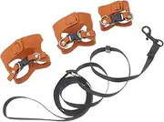 Abaodam 1 Set Adjustable Bearded Dragon Leash and Harness Set Small Animal Walking Vest for Reptiles Gecko and Amphibians Easy Wear and Removal with Snap Buttons and Ring Chain