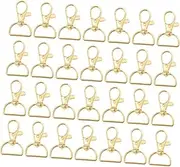 CORHAD Metal Lobster Claw Clasp 35pcs Swivel Lobster Clip d Ring Swivel Clasp for Lanyard Keychains
