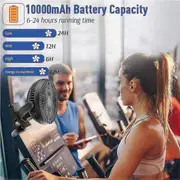 10000mah Rechargeable Portable Fan, 8-inch Battery Operated Clip On Fan, Usb Fan, 4 Speeds, Strong