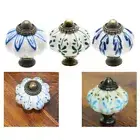 6Pc Ceramic Pumpkin Drawer Knob Door Cabinet Pulls Cupboard Pull Handle Hardware