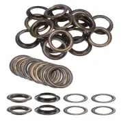 20Set Grommets Eyelets Kit 40mm Metal Eyelets with Washers Bronze