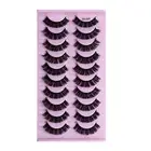 10 Pairs False Eyelashes 3d Effect Eyes Make Up Wispy Lashes Exuberant