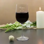 Groom's Mother Personalised Wine Glasses