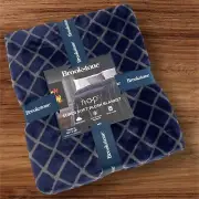 Brookstone NAP Super Soft Plush Blanket Twin XL 66x90” Blue Purple Throw Dorm