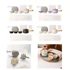 Travel Teapot and Cup Set 1 Pot and 3 Cups for Parties Hiking Travelling