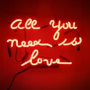All You Need Is Love Red Acrylic 14"x10" Neon Sign Light Lamp With Dimmer