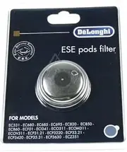 Filter E.S.E Pod One Cup for Delonghi Automatic Cappuccino Coffee Machines EC331 EC680 EC685 EC695 EC820 EC850 EC860 ECF01 ECI341 ECO311 ECP3220 ECP31 ECP33 ECP35 ECP3630 ECZ351 5513281011