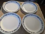 CORELLE OLD TOWN BLUE 8.5 INCH LUNCH/SALAD PLATES x4 NEW FREE USA SHIPPING