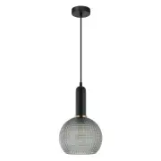 PELOTA Pendant Lamp Light Interior ES OD200mm H320mm Wine Glass Smokey Black Segmented Glass