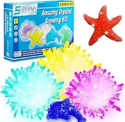 Crystal Growing Kit For Kids ? Amazing Science Kit To Make Crystal Rocks and Gems ? Supplies For 5 Large Crystals ? Fun Chemistry Geology and Learning Experiment Toy For Kids ? w/ eBook & Video
