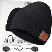 [ZRUHIG] Bluetooth Beanie hat, Bluetooth V5.0 Winter Music Hat Knit Running Cap men with Stereo Speakers Upgraded Unisex Wireless hats Unique for Women Mom Her Men Teens Boys Girls
