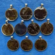 10PCS Muonionalusta colorful thermal coloring iron meteorite pendant KX766