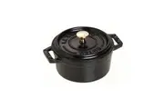 Staub 18cm 1.7L Cast Iron Round Cocotte Pot w Lid Induction Cookware Black