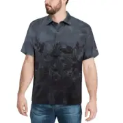 Tommy Bahama T319269 Floral Fade Rayon Camp Shirt Black [M]