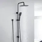 WELS Twin Hose Shower System 8" Rain Shower Head Set Sliding Rail 3-Mode Hand...