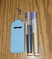Almay Goddess Gloss-Gilded & Ethereal + Lip Gloss Holder Keychain BNIB