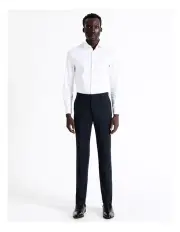 [Blaq] Tailored Birdseye Suit Pant in Navy