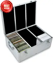 500 Discs Aluminium CD DVD Cases Bluray Lock Storage Box Organizer Free Inserts