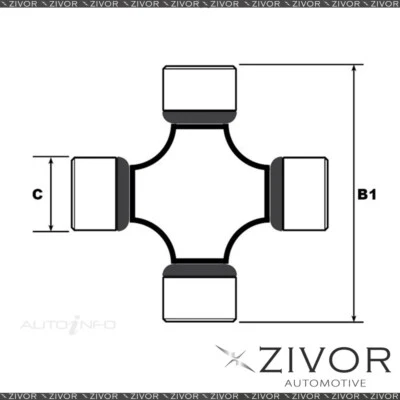 TOYO Universal Joint For FORD FALCON XR6 VCT AU3 4.0L 4D Sdn 4.0 2001-02 K5-13XR