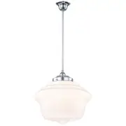 Chrome Period Pendants Lights Carlton 40cm Victorian Schoolhouse Lighting Inspirations