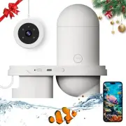 Automatic Fish Feeder with 2.5K HD Camera, Auto Fish Food Dispenser with Time...